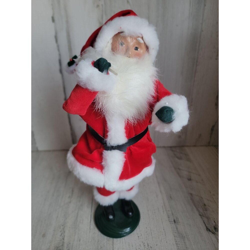 Byer's Choice 2001 santa naughty nice list caroler xmas‎ figure vintage